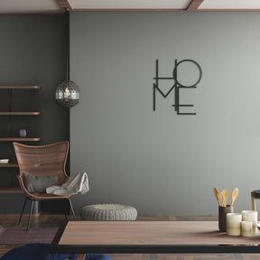 Mesi Home Wanddeko in Schwarz Feinmatt Pulverbeschichtet in modernem Wohnzimmer an mattgruener Wand